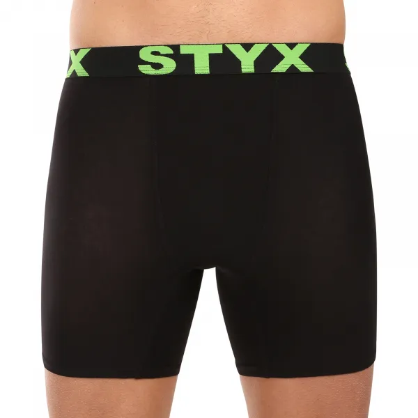 5PACK pánske boxerky Styx long športová guma čierné (5UN9601) M, trenky