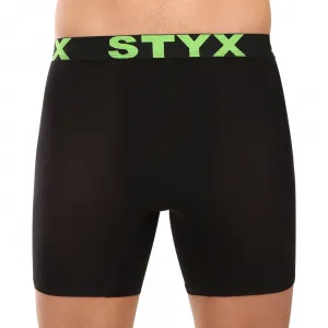 5PACK pánske boxerky Styx long športová guma čierné (5UN9601) M, trenky