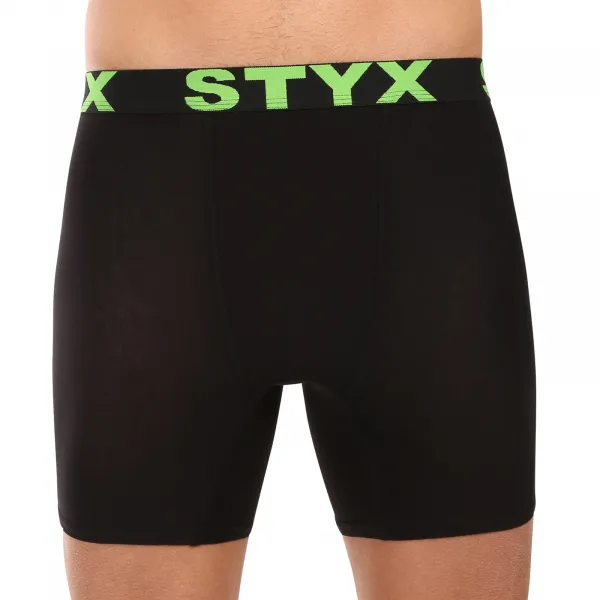 10PACK pánske boxerky Styx long športová guma čierne (10UN9601) M, trenky