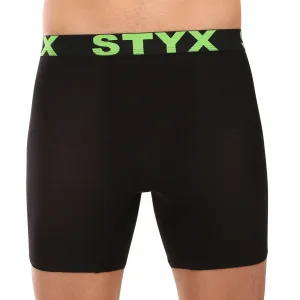 10PACK pánske boxerky Styx long športová guma čierne (10UN9601) M, trenky
