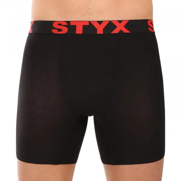 5PACK pánske boxerky Styx long športová guma čierné (5UN9601) M, trenky
