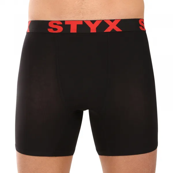 10PACK pánske boxerky Styx long športová guma čierne (10UN9601) M, trenky