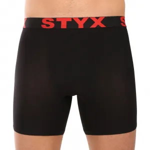 10PACK pánske boxerky Styx long športová guma čierne (10UN9601) M, trenky
