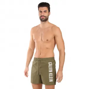 Pánske plavky Calvin Klein zelené (KM0KM01092-LB6) M