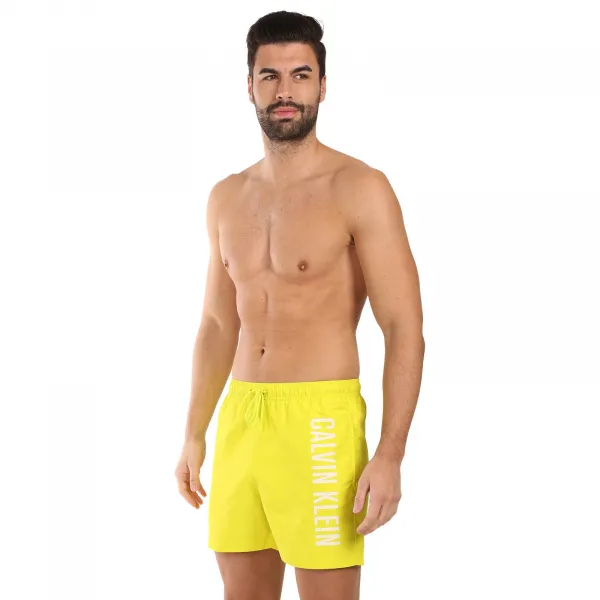 Pánske plavky Calvin Klein žlté (KM0KM01092-LRF) M