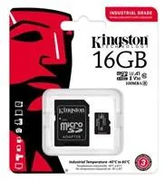 Karta Kingston 16GB microSDHC Industrial C10 A1 pSLC + adaptér SD