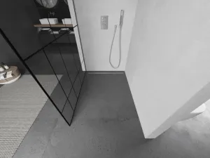 MEXEN/S - KIOTO Sprchová zástena WALK-IN 80x200 cm 8 mm, chróm, čierny vzor 2 800-080-101-01-78