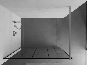 MEXEN/S - KIOTO Sprchová zástena WALK-IN 100x200 cm 8 mm, chróm, čierny vzor 2 800-100-101-01-78