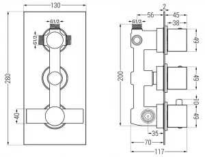 MEXEN CUBE 77503-00