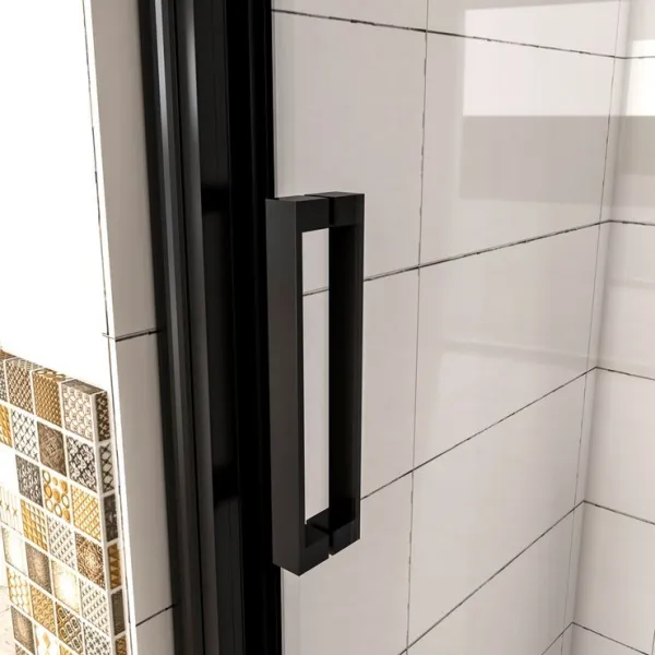 H K - Luxusné posuvné sprchové dvere ALTO BLACK 116- 120x195cm Ľ/P so Soft close zatváraním SE-ALTOBLACK120SET