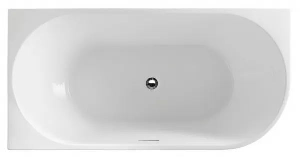 AQUALINE - TIBERA L rohová stojaca vaňa 140x70cm, biela E1066