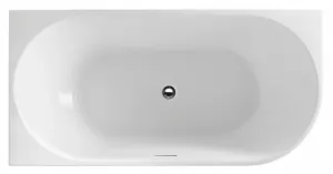 AQUALINE - TIBERA L rohová stojaca vaňa 140x70cm, biela E1066