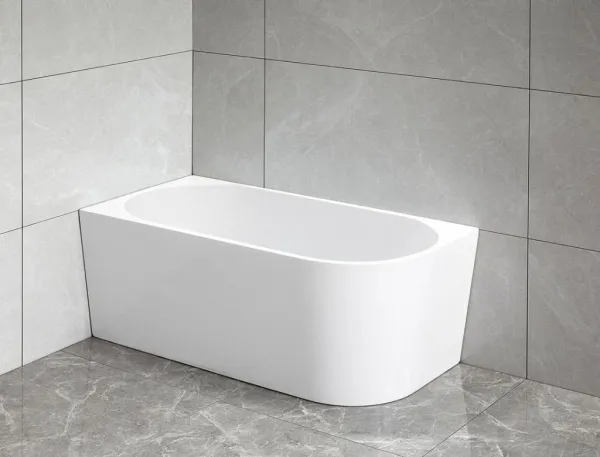 AQUALINE - TIBERA L rohová stojaca vaňa 140x70cm, biela E1066