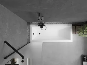 MEXEN/S - Next vaňová zástena FIX 50 x 150, dekor, čierna 895-050-000-00-30-70