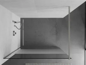 MEXEN/S - Kioto Sprchová zástena WALK-IN 70 x 200, transparent/dekor 8 mm, nikel kartáčovaná 800-070-101-97-35