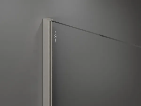 MEXEN/S - Kioto Sprchová zástena WALK-IN 70 x 200, čierny vzor 8 mm, nikel kefovaná 800-070-101-97-78