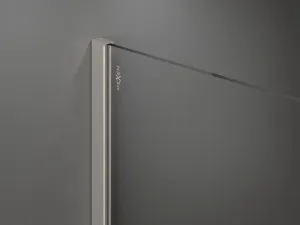 MEXEN/S - Kioto Sprchová zástena WALK-IN 70 x 200, čierny vzor 8 mm, nikel kefovaná 800-070-101-97-78