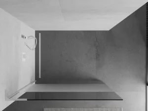 MEXEN/S - Kioto L Sprchová zástena WALK-IN 70 x 200, transparent/dekor, biela 800-070-103-20-35