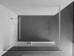 MEXEN/S - Kioto+ Sprchová zástena WALK-IN s poličkou a držiakom uterákov 80 x 200, transparent/vzor, biela 800-080-121-20-35