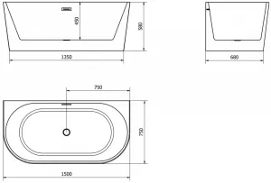 Mexen Oval, 150 x 75 cm 52671507575-20