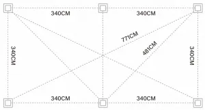 Bioklimatická pergola 7,2x3,6 m INTRO DUO Rojaplast