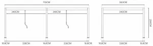 Bioklimatická pergola 7,2x3,6 m INTRO DUO Rojaplast