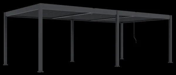 ArtRoja Bioklimatická hliníková pergola INTRO DUO voľne stojaca | antracit 8 x 4 m