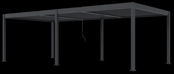 ArtRoja Bioklimatická hliníková pergola INTRO DUO voľne stojaca | antracit 8 x 4 m