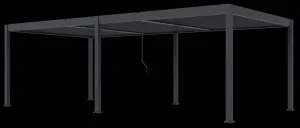 ArtRoja Bioklimatická hliníková pergola INTRO DUO voľne stojaca | antracit 8 x 4 m