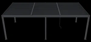 ArtRoja Bioklimatická hliníková pergola INTRO DUO voľne stojaca | antracit 8 x 4 m