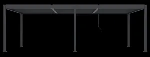 ArtRoja Bioklimatická hliníková pergola INTRO DUO voľne stojaca | antracit 8 x 4 m