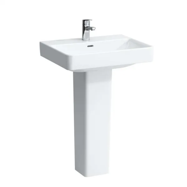 Laufen Pro S - Umývadlo, 600 mm x 465 mm, 1 otvor na batériu, s LCC, biela H8109634001041