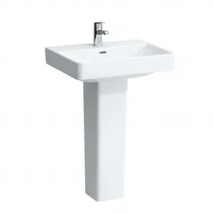 Laufen Pro S - Umývadlo, 600 mm x 465 mm, 1 otvor na batériu, s LCC, biela H8109634001041