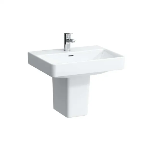 Laufen Pro S - Umývadlo, 600 mm x 465 mm, 1 otvor na batériu, s LCC, biela H8109634001041