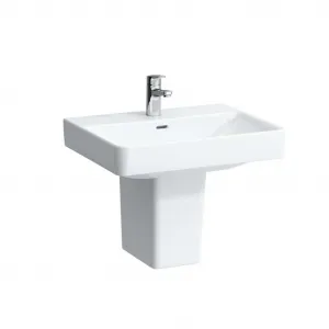 Laufen Pro S - Umývadlo, 600 mm x 465 mm, 1 otvor na batériu, s LCC, biela H8109634001041