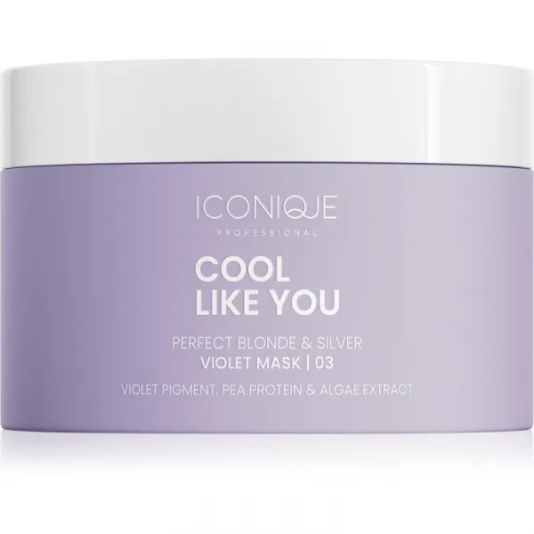 ICONIQUE Professional COOL LIKE YOU Perfect Blonde & Silver Violet maska na vlasy neutralizujúci žlté tóny 200 ml