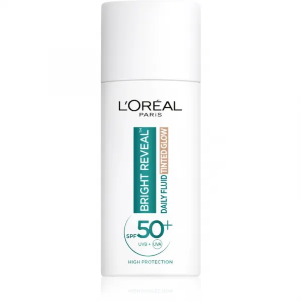 L’Oréal Paris Bright Reveal rozjasňujúci tónovací fluid proti tmavým škvrnám SPF 50+ 50 ml