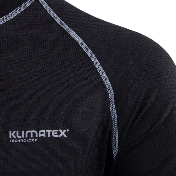 Klimatex MENT Pánske vlnené tričko, čierna, veľkosť XXL