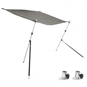 vidaXL Tieniaci nadstavec v tvare T antracitový 174x205x(115-194) cm