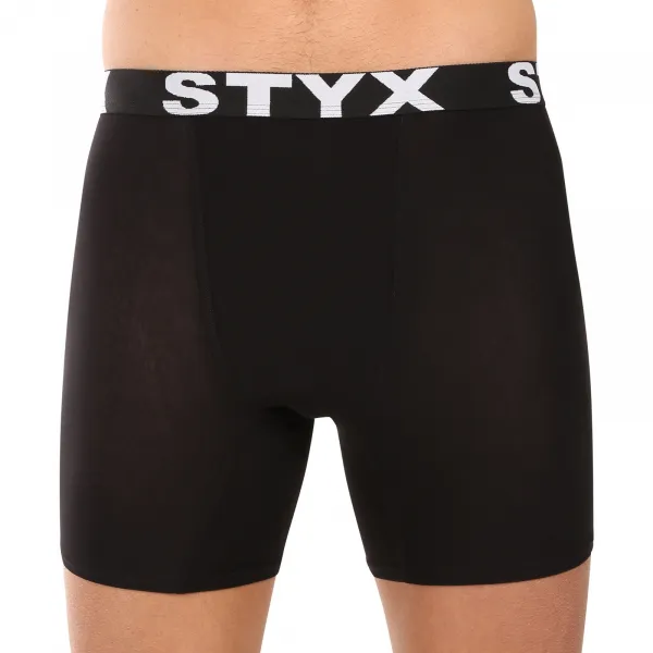 5PACK pánske boxerky Styx long športová guma čierné (5UN9601) M, trenky