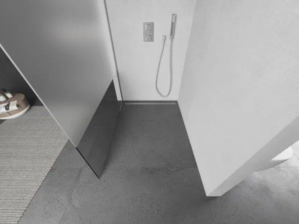 MEXEN/S - KIOTO Sprchová zástena WALK-IN 080x200 cm 8 mm, chróm, Transparent / matné sklo 800-080-101-01-35