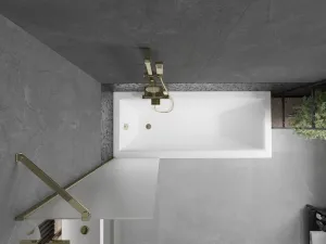 MEXEN/S - Next vaňová zástena FIX 50 x 150, dekor, zlatá 895-050-000-00-30-50