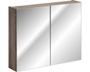 Comad Koupelnová sestava SantaFe s umyvadlem, zrcadlem a skříňkami 100 cm kašmírová/dub santa fe vintage