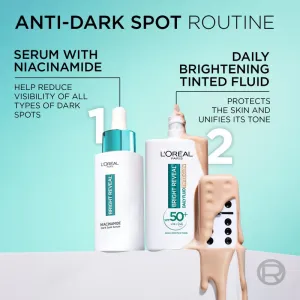 L’Oréal Paris Bright Reveal rozjasňujúci tónovací fluid proti tmavým škvrnám SPF 50+ 50 ml