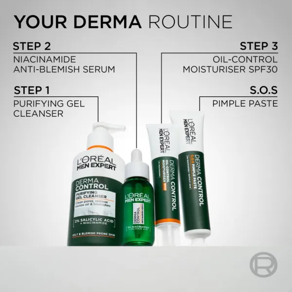 L’Oréal Paris Men Expert Derma Control sérum proti nedokonalostiam pleti 30 ml
