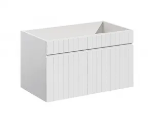 Comad Závěsná skříňka Iconic Smile s deskou a umyvadlem 60 cm bílá/dub santa fe vintage