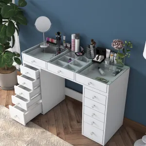 Kalune Design Toaletní stolek Melissa 01 bílý/čirý