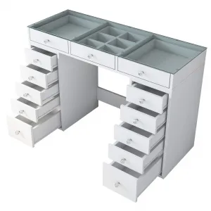 Kalune Design Toaletní stolek Melissa 01 bílý/čirý