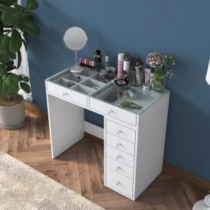 Kalune Design Toaletní stolek Melissa 02 bílý/čirý