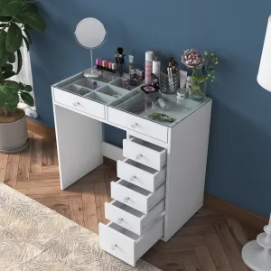Kalune Design Toaletní stolek Melissa 02 bílý/čirý